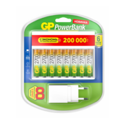 Аккумулятор + зарядное устройство GP PowerBank 270AAHC/CPBXL-2CR8 AA NiMH 2700mAh (8шт) блистер