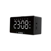 Радиобудильник Hyundai H-RCL400 черный LED подсв:белая часы:цифровые FM