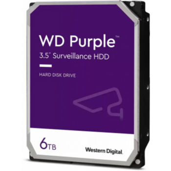 Жесткий диск Жесткий диск/ HDD WD SATA3 6TB Purple 5640rpm 256Mb 1 year warranty (replacement WD64PURZ, WD62PURZ, WD60PURZ)