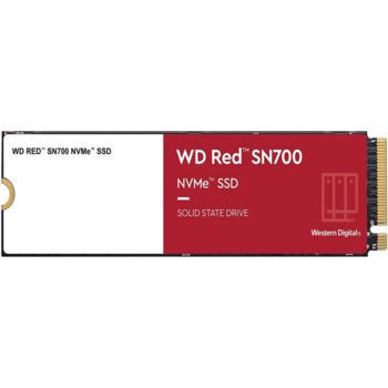 Твердотельные накопители WD SSD Red SN700 NVMe for NAS, 500GB, M.2(22x80mm), NVMe, PCIe 3.0 x4, R/W 3430/2600MB/s, IOPs 420 000/380 000, TBW 1000, DWPD 1 (12 мес.)