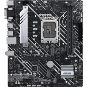 Материнская плата ASUS PRIME H610M-A D4-CSM, LGA1700, H610, 2*DDR4, D-Sub + DP + HDMI, SATA3, Audio, Gb LAN, USB 3.2*4, USB 2.0*6, COM*1 header (w/o cable), mATX ; 90MB19P0-M0EAYC, 3 year