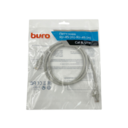 Патч-корд Buro UTP-6-1M-G UTP 4 пары cat.6 CCA molded 1м серый RJ-45 (m)-RJ-45 (m)