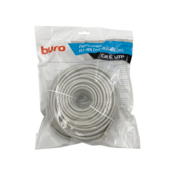 Патч-корд Buro UTP-6-30M-G UTP 4 пары cat.6 CCA molded 30м серый RJ-45 (m)-RJ-45 (m)