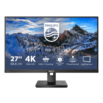 Монитор LCD 27'' [16:9] 3840x2160(UHD 4K) IPS, nonGLARE, 350cd/m2, H178°/V178°, 1000:1, 50M:1, 1,07 миллиардов цветов, 4ms, VGA, 2xHDMI, DP, USB-Hub, Height adj, Tilt, Swivel, Speakers, 2Y, Black