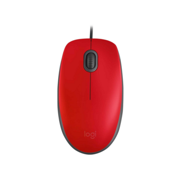 Мышь Logitech M110 Silent (M110s) Red (красная, бесшумная, оптическая, 1000dpi, USB, 1.8м) (M/N: M-U0051)