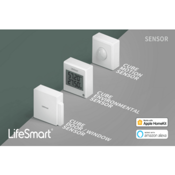 Комплект устройств LifeSmart на напряжение 100-240В (умная станция, датчик движения, датчик состояния окружающей среды, пульт, датчик открывания двери) для управления умным домом Lifesmart Starter KIT (LS082WH, LS058WH, LS062WH, LS063WH, LS069WH)