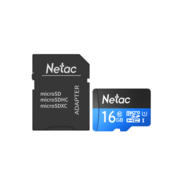 Карта памяти Netac MicroSD card P500 Standard 16GB, retail version w/SD adapter