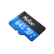 Карта памяти Netac MicroSD card P500 Standard 64GB, retail version w/SD adapter