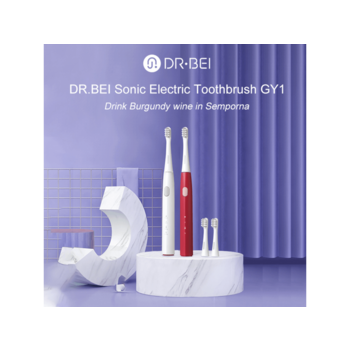 Звуковая электрическая зубная щетка DR.BEI Sonic Electric Toothbrush GY1 красная