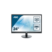 Монитор LCD 23.6'' [16:9] 1920х1080(FHD) MVA, nonGLARE, 250cd/m2, H178°/V178°, 3000:1, 50M:1, 16.7M, 5ms, VGA, DVI, Tilt, 3Y, Black