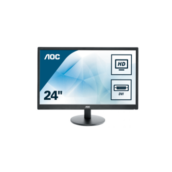 Монитор LCD 23.6'' [16:9] 1920х1080(FHD) MVA, nonGLARE, 250cd/m2, H178°/V178°, 3000:1, 50M:1, 16.7M, 5ms, VGA, DVI, Tilt, 3Y, Black