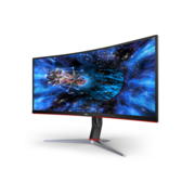 Монитор LCD 34'' [21:9] 3440x1440(UWQHD) VA, Curved, nonGLARE, 144 Hz, 300 cd/m2, H178°/V178°, 3000:1, 80M:1, 16.7M, 4ms, 2xHDMI, 2xDP, USB-Hub, Height adj, Tilt, Swivel, 3Y, Black+Cherry