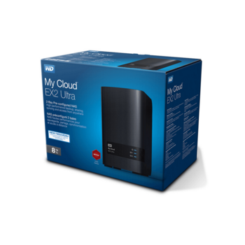 Сетевой RAID накопитель WD My Cloud EX2 Ultra WDBSHB0080JCH-EEUE 8ТБ 3,5" LAN NAS (F7C)