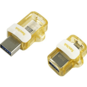 Флеш-накопитель SanDisk Ultra Dual Drive, White-Gold, Retail, 4x6 Insert 32GB