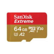 Карта памяти Sandisk Extreme microSDXC 64GB + SD Adapter + Rescue Pro Deluxe 160MB/s A2 C10 V30 UHS-I U3