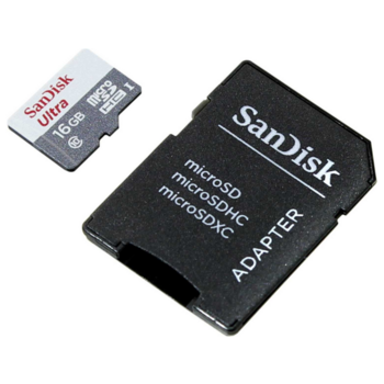 Карта памяти SanDisk Ultra Android microSDHC + SD Adapter 16GB 80MB/s Class 10