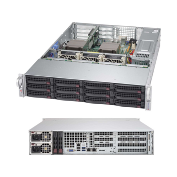 SC826B WIO w/ Direct Attached SAS3 4NVMe,Titanium 12