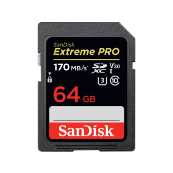 Карта памяти Sandisk Extreme Pro SDXC Card 64GB - 170MB/s V30 UHS-I U3