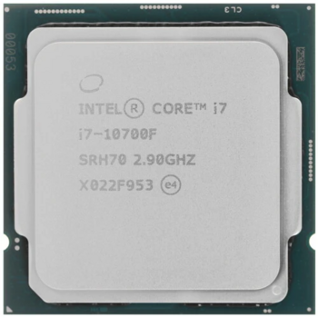 Процессор Intel Core i7-10700F OEM (Comet Lake, 14nm, C8/T16, Base 2,90GHz, Turbo 4,80GHz, Without Graphics, L3 16Mb, TDP 65W, S1200) (694226)