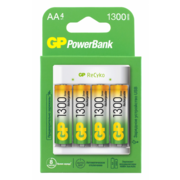 Аккумулятор + зарядное устройство GP PowerBank GP E411130AAHC-2CRB4 NiMH 1300mAh (4шт) блистер