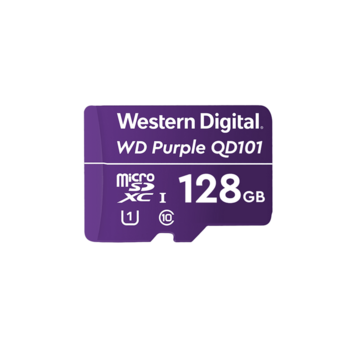 Карта памяти Western Digital Purple SC QD101 Ultra Endurance MicroSDXC WDD128G1P0C 128GB Class 10 UHS 1 (U1) для систем видеонаблюдения