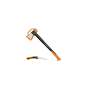 Топор Fiskars X25 большой черный/оранжевый в комплекте:пила (1025437)