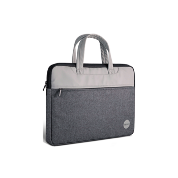 Портфель Deli 63755GREY 28x38x4см ткань серый