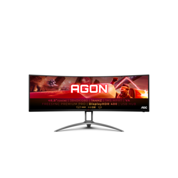 Монитор LCD 124 cm (48.8") 32:9 3840 x 1080 пикселей VA, nonGLARE, 400cd/m2, H178°/V178°, 3000:1, 80M:1, 16.7M, 4ms, VGA, 2xHDMI, 2xDP, USB-Hub, Height adj, Pivot, Tilt, Swivel, Speakers, 2Y, Black-Red