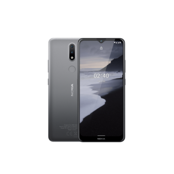 NOKIA 2.4 DS TA-1270 GREY 3/64, 6.5” 20:9 1600x720, 2.0GHz, 4 Core, 3GB RAM, 64GB, up to 512GB flash, 13Mpix+2pix/5Mpix, 2 Sim, GSM, WCDMA, LTE, BT v5.0, Wi-Fi, GPS/AGPS+GLONASS+Beidou, ALS,Proximity sensor, Accelerometer, Micro-USB, 4500mAh, Android 10,