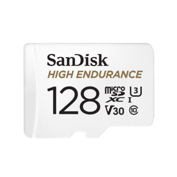 Карта памяти 128GB SanDisk® High Endurance microSDHC Card with Adapter - for Dashcams & home monitoring