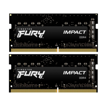 Модуль памяти Kingston DRAM 32GB 2666MHz DDR4 CL16 SODIMM (Kit of 2) 1Gx8 FURY Impact KF426S16IBK2/32