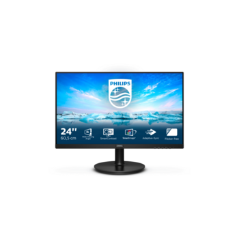 Монитор LCD 23.8'' [16:9] 1920х1080(FHD) VA, nonGLARE, 250cd/m2, H178°/V178°, 3000:1, 10M:1, 16,7 миллионов цветов, 4ms, VGA, HDMI, DP, Tilt, Speakers, 2Y, Black