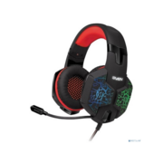 Игровые наушники с микрофоном SVEN AP-U988MV, черный-красный (USB, LED, 7.1)