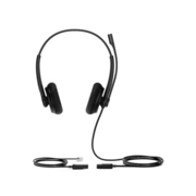 YEALINK YHS34 Lite Dual Дуо, Проводная, HD звук, QD, RJ9, шт (repl. Plantronics SP12-QD/SP ; Jabra Biz 1500)