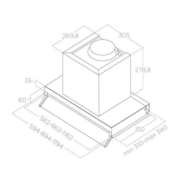 Вытяжка встраиваемая Elica Boxin IX/A/120 серебристый управление: поворотные переключатели (1 мотор)