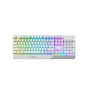 Клавиатура проводная Gaming Keyboard MSI VIGOR GK30, Wired, Mechanical-like plunger switches. 6 zones RGB lighting with several lighting effects. Anti-ghosting Capability. Water Resistant (spill-proof), White