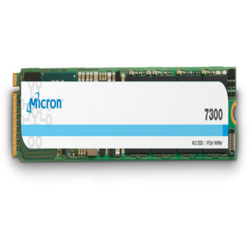 Твердотельный накопитель Micron SSD 7300 PRO, 3840GB, M.2(22x110mm), NVMe, PCIe 3.0 x4, 3D TLC, R/W 3000/1550MB/s, IOPs 520 000/75 000, TBW 9800, DWPD 1.4 (12 мес.)