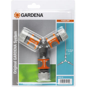 Муфта соединительная Gardena 18287-20.000.00 Д.вх.1/2-5/8" Д.вых.1/2-5/8" (в компл.:4 предметапред.) серебристый/оранжевый