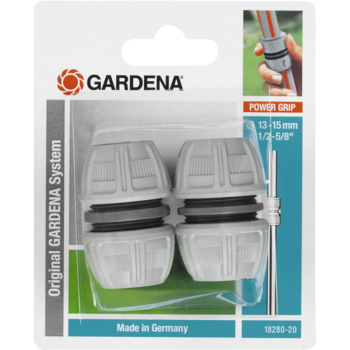 Муфта ремонтная Gardena 18280-20.000.00 Д.вх.1/2-5/8" Д.вых.1/2-5/8" (в компл.:2 предметапред.) серый/черный