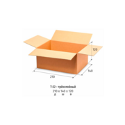 Короб архивный микрогофрокартон Т22 210х140х120мм бурый