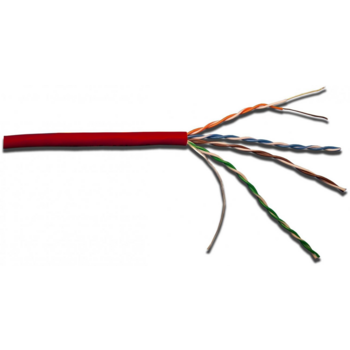 Кабель информационный Lanmaster LAN-5EUTP-LSZH-RD кат.5е U/UTP не экранированный 4X2X24AWG LSZH внутренний 305м красный