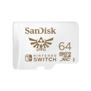 Карта памяти Sandisk SanDisk and Nintendo Cobranded microSDXC SQXAT, 64GB, V30, U3, C10, A1, UHS-1, 100MB/s R, 60MB/s W, 4x6, Lifetime Limited