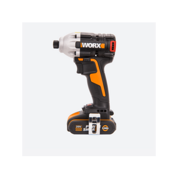 Винтоверт ударный бесщеточный аккумуляторный WORX WX261, 20В, 2Ач х2, ЗУ, кейс