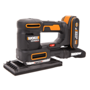 Виброшлифмашина аккумуляторная WORX WX820, 20В, 2 Ач х1, кейс