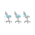 Кресло детское Бюрократ KD-4 синий космопузики крестовина пластик