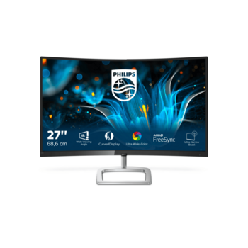 Монитор LCD 27'' [16:9] 1920х1080(FHD) VA, Curved, nonGLARE, 250cd/m2, H178°/V178°, 3000:1, 20M:1, 16.7M, 4ms, VGA, HDMI, DP, Tilt, Speakers, 2Y, Черный, Серебряный