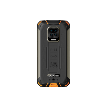 Doogee S59 Fire Orange, 5.71” 720 x 1520 пикселей, 4 x Cortex - A53 1.8 ГГц+4 x Cortex -A73 1.5 ГГЦ, 8 Core, 4GB RAM, 64GB, up to 256GB flash, 16 МП+8МП+ 8 МП + 2 МП/16Mpix, 2 Sim, 2G, 3G, LTE, BT, Wi-Fi, NFC, GPS, Type-C, 10050 мА·ч, Android 10, 340 г, 1