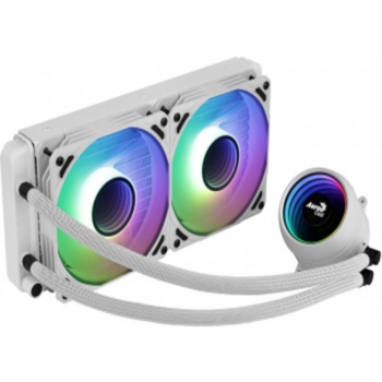 Система водяного охлаждения Aerocool Mirage L240 White Soc-AM4/1151/1200/2066/1700 4-pin 20-27dB Al+Cu 400W 1200gr LED Ret