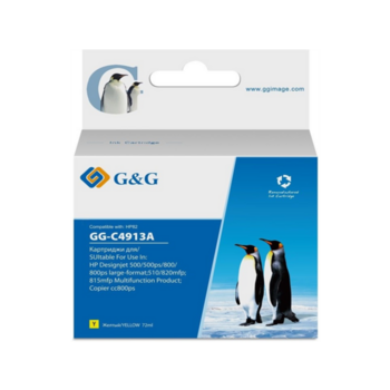 Картридж струйный G&G GG-C4913A № 82 желтый (72мл) для HP DJ 500/800C
