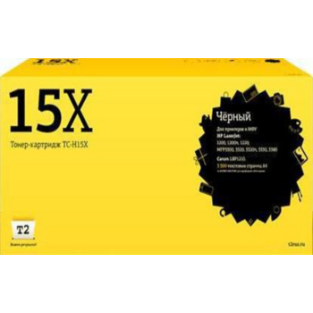 Картридж лазерный T2 C7115X TC-H15X черный (3500стр.) для HP LJ 1200/1220/MFP3300/3380 Canon LBP1210